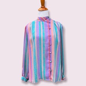 Vintage Lauren Lee high neck blouse